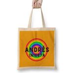Humuts Andrés Iniesta- Vintage Retro Rainbow Style Bez Kadın Günlük Çanta
