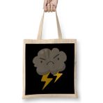 Humuts Angry Cloud With Lightning Thunderstorm Weather Bez Kadın Günlük Çanta