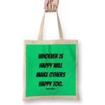 Humuts Anne Frank Quotes Gift - Vintage Retro Rainbow Style Bez Kadın Günlük Çanta