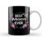 Humuts Anneler Günü Best Mom Ever Floral Design Mother's Day Gift Kupa
