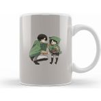 Humuts Attack On Titan Chibi Levi x Eren 01 Kupa Bardak
