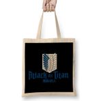 Humuts Attack On Titan Logo 01 Bez Uzun Saplı Açık Bej Rengi Çanta