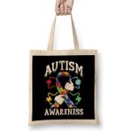 Humuts Autism Awareness Ribbon Autism Awareness Supporter Bez Uzun Saplı Açık Bej Rengi Çanta