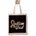Humuts Autism Dad Father Daddy Autistic Child Son Daughter Family Bez Uzun Saplı Açık Bej Rengi Çanta