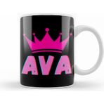 Humuts Ava Name Personalized Custom Vintage Retro Rainbow Style Design Gift Baby Gift For Her Kupa Bardak