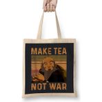 Humuts Avatar Iroh Make Tea Not War 02 Bez Uzun Saplı Açık Bej Rengi Çanta