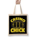 Humuts Awesome Casino Chick 7 7 7 Gambling Girl Bez Uzun Saplı Açık Bej Rengi Çanta