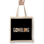 Humuts Awesome Gambling Casino Gamblers Card Games Chips Bez Uzun Saplı Açık Bej Rengi Çanta