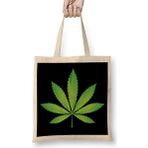 Humuts Awesome Thc Green Weed Marijuana Leaf Bez Uzun Saplı Açık Bej Rengi Çanta