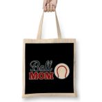 Humuts Ball Mom Cute Baseball Softball Mom Bez Uzun Saplı Açık Bej Rengi Çanta