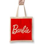 Humuts Barbie Logo 04 Bez Uzun Saplı Açık Bej Rengi Çanta