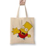 Humuts Bart Simpsons Bez Uzun Saplı Açık Bej Rengi Çanta