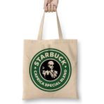 Humuts Battlestar Galactica Starbuck Caprica Special Blend Coffe Bez Uzun Saplı Açık Bej Rengi Çanta