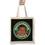 Humuts Baywatch Buchannon Coffee David Hasselhoff Starbucks Logo Bez Uzun Saplı Açık Bej Rengi Çanta