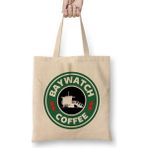 Humuts Baywatch Coffee Starbucks Logo Bez Uzun Saplı Açık Bej Rengi Çanta