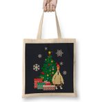 Humuts Beaker Around the Christmas Tree Muppets Uzun Saplı Açık Bej Bez Çanta