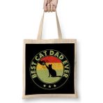 Humuts Best Cat Dad Ever Funny Cat Daddy Father Day Vintage 05 Bez Çanta