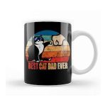 Humuts Best Cat Dad Ever Funny Cat Daddy Father Day Vintage 08 Kupa Bardak