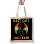 Humuts Best Cat Dad Ever Papa Cat Lover Kedi Bez Çanta