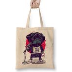 Humuts Black Dog Pug Köpek Bez Çanta
