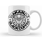 Humuts Black Panter Marvel Wakanda Black Coffee Beyaz Kupa