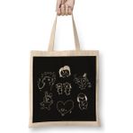Humuts Bts BT21 Drawing White Bez Çanta