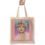 Humuts Bts Tae Painting Effect Blue And Pink Eyes Bts Army Kpop Gift BT21 Bez Çanta