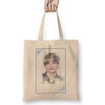 Humuts Bts Tae Watercolor Bts Army Kpop Gift BT21 Bez Çanta