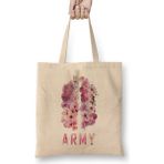 Humuts Bts Wings Logo Total Sakura Flowers Army Kpop Bez Çanta