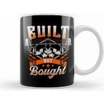 Humuts Built Not Bought Weightlifting Barbell Gym Workout Beyaz Kupa