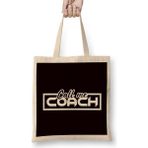 Humuts Call Me Coach Mentor Trainer Mindset Blogger Content Creator Bez Uzun Saplı Açık Bej Rengi Çanta
