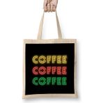 Humuts Cat Funny Coffee Drinks Aart Lover Ggift Quote - Vintage Retro Rainbow Style Bez Kadın Günlük Çanta