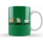 Humuts Cats Coffee Books Kupa Bardak