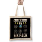 Humuts Check Out My Six Pack Airplane Pilot Aviation Pun Bayan Günlük Çanta