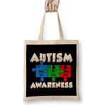 Humuts Chemistry Autism Awareness Puzzle Elements Bayan Günlük Çanta