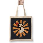 Humuts Chilly Willy Retro Japanese Uzun Saplı Açık Bej Bez Çanta