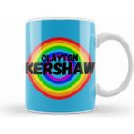 Humuts Clayton Kershaw Carton Art Baseball Lovers Gifts Vintage Retro Rainbow Kupa Bardak