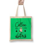 Humuts Coffee is My Life - Funny Coffee Drinks Lover Gift Quote Bez Çanta