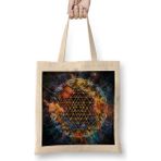 Humuts Colorful Sri Yantra Mandala Bez Çanta