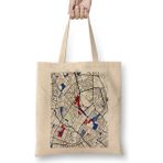 Humuts Copenhagen Denmark Map x Piet Mondrian Bez Çanta