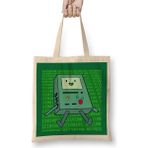 Humuts Cute Adventure Time Bmo 01 Açık Bej Uzun Saplı Bez Çanta