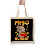Humuts Cute Anime Cat Kitty Miso Hungry Pun Kawaii Bez Çanta