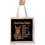 Humuts Cute Australian Kelpie Loyal Friendly Dog Distressed Bez Uzun Saplı Açık Bej Rengi Çanta
