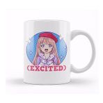 Humuts Cute Excited Anime Girl Funny Excited Face Kupa Bardak
