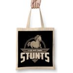 Humuts Cute Funny I Do My Own Stunts Horseriding Skills Uzun Saplı Açık Bej Bez Çanta