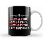 Humuts Cute Funny I Fly Airplanes Pilot Joke Flying Pun Kupa