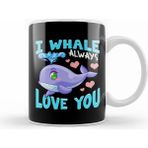 Humuts Cute Funny I Whale Always Love You Animal Pun Kupa