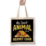 Humuts Cute Funny My Spirit Animal Is A Hermit Crab Bez Uzun Saplı Açık Bej Rengi Çanta