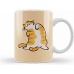 Humuts Cute Ginger Cat Orange Tabby Cat Kedi Kupa Bardak