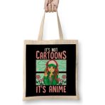Humuts Cute It S Not Cartoons It S Anime Addicted Pun Uzun Saplı Açık Bej Bez Çanta